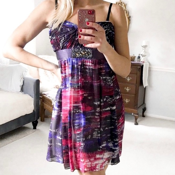 BCBG Max Azria Azaeleacom Cocktail Dress size 10 (fits like 6) - Picture 7 of 12